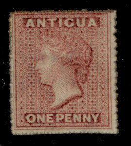 ANTIGUA QV SG6, 1d dull rose, M MINT. Cat £120.