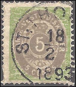 Danish West Indies 8b Used... SCV $26.00