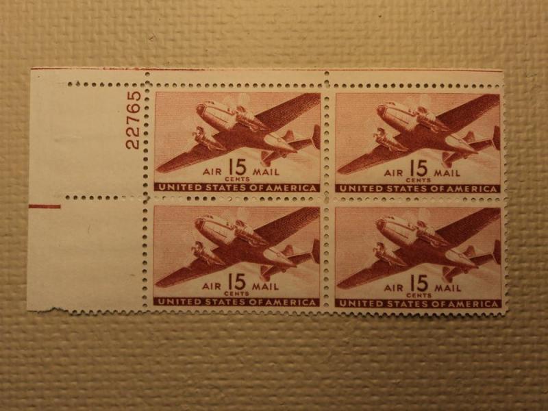 USPS Scott C28 15c Air Mail Transport Plane 1941 Mint NH ...