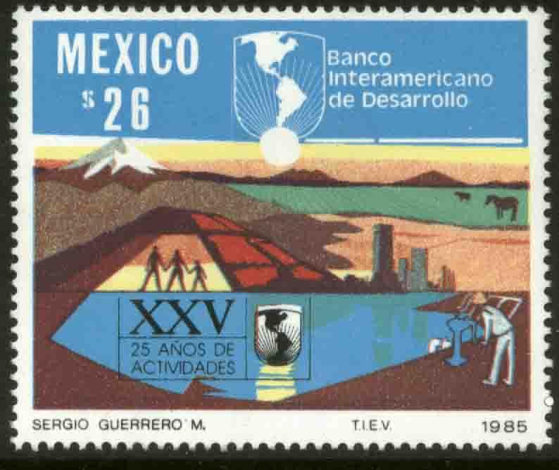 MEXICO 1409, Interamerican Development Bank 25th Anniv. MINT, NH. VF.