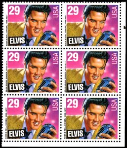 US Sc 2721 - MNH BLOCK of 6 - 1993 29¢ Elvis Presley