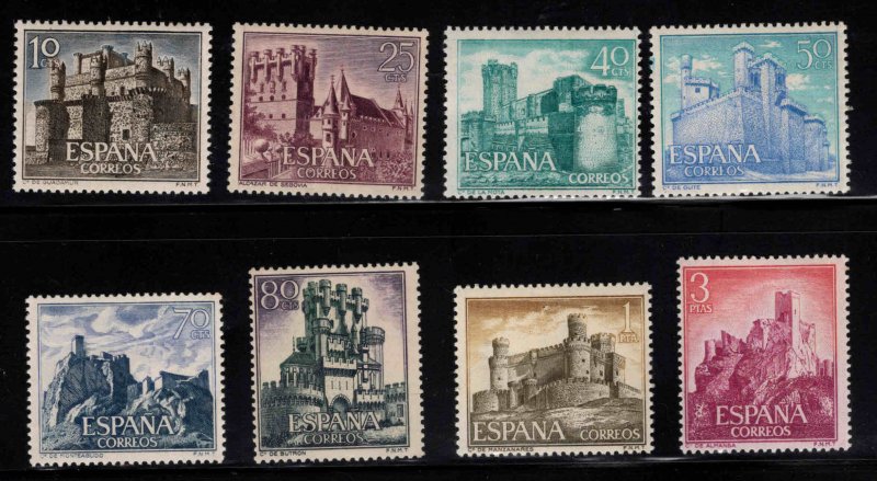 SPAIN Scott 1365-1372 MNH** 1966 Castle set