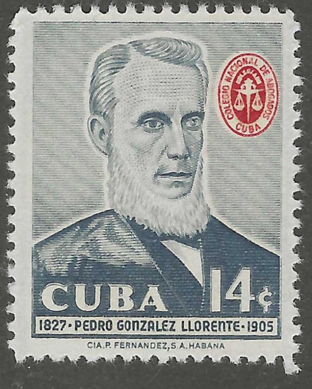 Cuba, stamp, Scott#606, mint, hinged, 14, cents, Physicians,