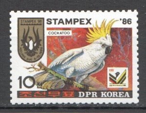 Wb172 1986 Fauna Birds Cockatoo Parrots Stampex 86 Mnh