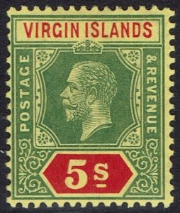 BRITISH VIRGIN ISLANDS 1913 KGV 5/-