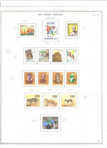 SRI LANKA 1985  FULL PAGE MH  -