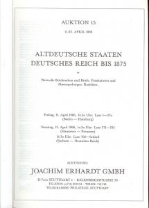 Erhardt: Sale # 15  -  Altdeutsche Staten Deutsches Reich...