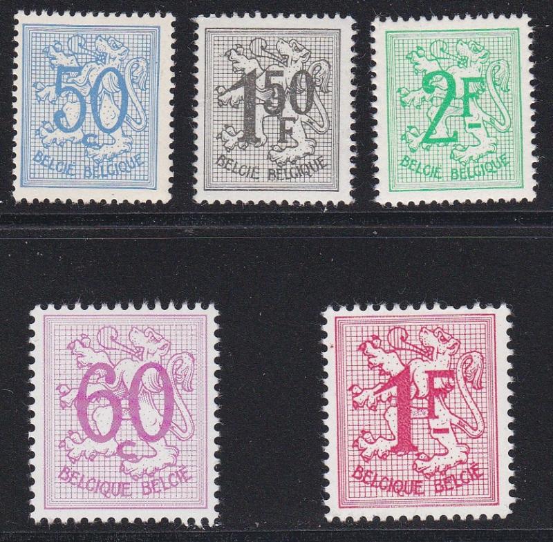 Belgium # 430 & 433, Lion Rampart Numerals, + 3 others, NH. 1/3 Cat.