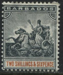 Barbados 1892 2/6d slate & orange mint o.g.