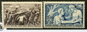 France, Scott #B112-13, Mint, Never Hinged, with slight disturbed gum, comple...