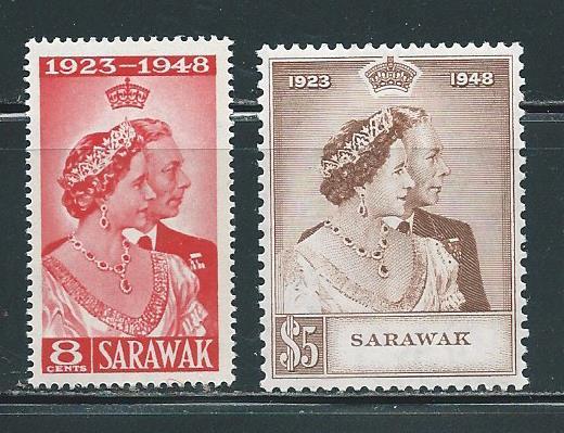 Sarawak 174-75 Silver Wedding set MH