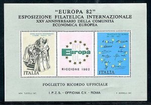 Souvenir sheet, reproduction of Europe 1982 issue