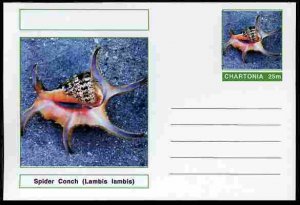 CHARTONIA, Fantasy - Spider Conch - Postal Stationery Card...
