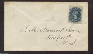 Nova Scotia QV 1860 5 cents on July 11th 1864 Halifax cover to Newport