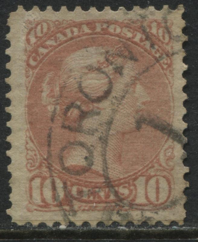 Canada 1888 10 cents brown red Small Queen used Ottawa printing