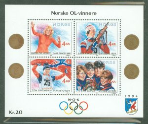 Norway #946 Mint (NH) Souvenir Sheet (Olympics)