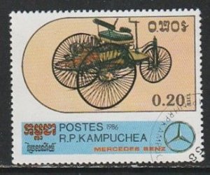 1986 Cambodia - Sc 684 - used VF - 1 single - Mercedes-Benz Automobiles