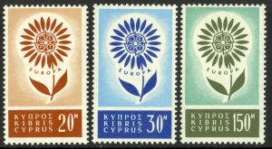 CYPRUS 1964 EUROPA Set Sc 244-246 MH