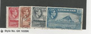 Gibraltar, Postage Stamp, #110B, 110a, 108a, 111a Used, 1938-49