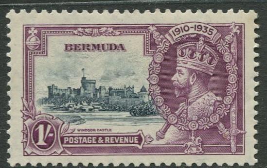 Bermuda - Scott 103 - Silver Jubilee - 1935 - MVLH -Single 1/- Stamp