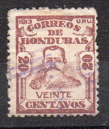 HONDURAS - 1913 - VEINTE CENTAVOS - TWENTY CENTAVOS - Used -