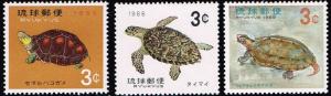 Ryuku Islands  # 136 - 138 MNH