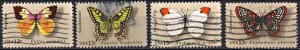 SC#1712-15 13¢ Butterflies Singles (1977) Used