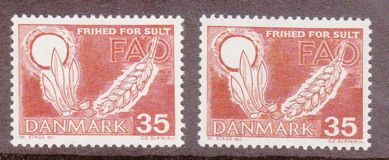 FAO - Freedom From Hunger - Denmark # 406 & 406a MNH