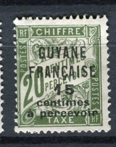 FRENCH GUIANA; 1925-27 early Postage Due issue Mint hinged 15c. value