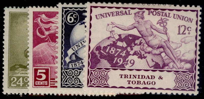 TRINIDAD & TOBAGO GVI SG261-264, anniversary of UPU set, M MINT.