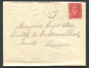 NEW BRUNSWICK SPLIT RING TOWN CANCEL COVER LONG REACH