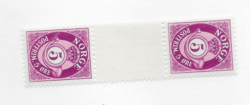 Norway #78 MH/MNH Gutter Pair - Stamp - CAT VALUE $1.60++