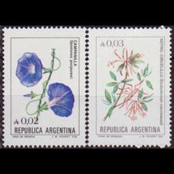 ARGENTINA 1985 - Scott# 1517-8 Flowers 2-3c NH