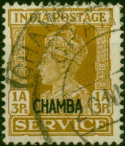 Chamba 1941 1a3p Yellow-Brown SG077 Fine Used