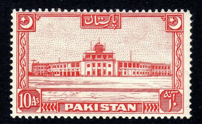 PAKISTAN - 1949-53 - SG 50   10 anna  - p14 - mnh um  crease -  cv £30          