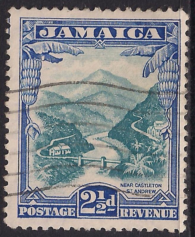 Jamaica 1932  KGV  2 1/2d  Blue & turquoise SG 112 ( L1083  )