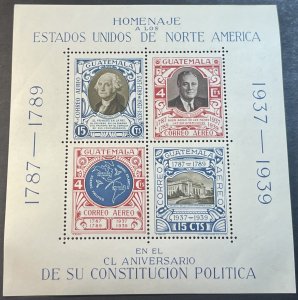 GUATEMALA # C92--MINT/NEVER HINGED--SOUVENIR SHEET--AIR-MAIL--1938