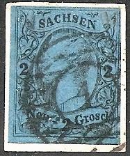 Saxony 11 Used 1855 King John Defin.