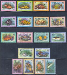 Tuvalu Scott #'s 93 - 113 MH short set