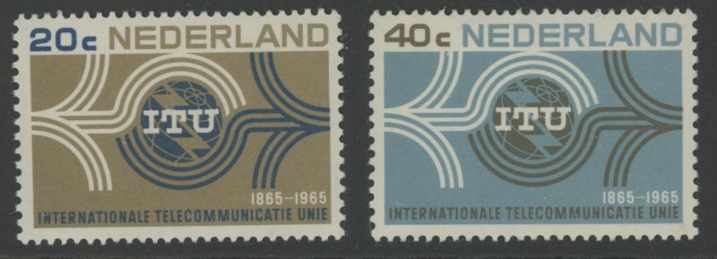 Netherlands 436-7 ** mint NH ITU (2110 295)