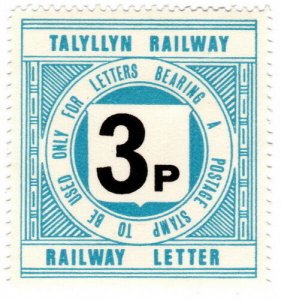 (I.B) Talyllyn Railway : Letter Stamp 3p 