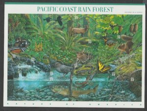 U.S. Scott #3378 Pacific Coast Rain Forest Stamps - Mint NH Sheet