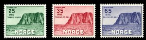 Norway #B59-61 Cat$17.50, 1957 Tourist Association, set of three, never hinged