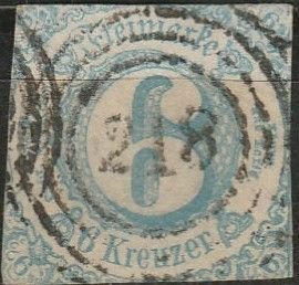 Thurn & Taxis, #54 Used From 1862