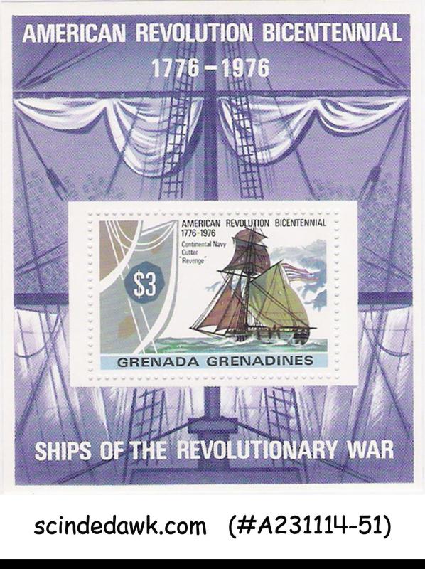 GRENADA GRENADINES - 1976 SHIPS OF THE REVOLUTIONARY WAR - MIN. SHEET MINT NH