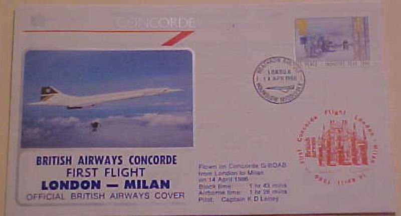 GREAT BRITAIN  CONCORDE FLIGHT 1986 AP 14 