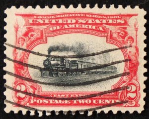 U.S. Used Stamp Scott #295 2c Pan-American, XF - Superb Jumbo. Wave Cancel. Gem!