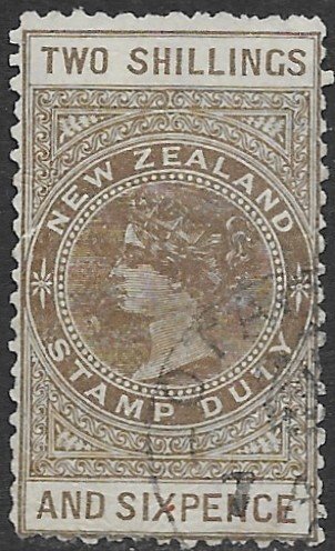 New Zealand  AR 2  1882  2sh 6p  fine used