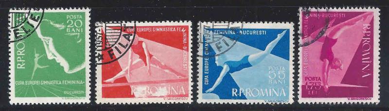 Romania # 1155-58 ~ 1957 ~ Cplt Set 4 ~ Ucto, MX ~ cv 1.00