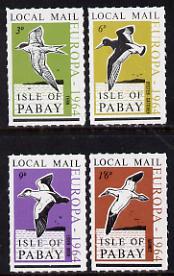 Pabay 1964 Europa (Birds) rouletted set of 4 unmounted mi...